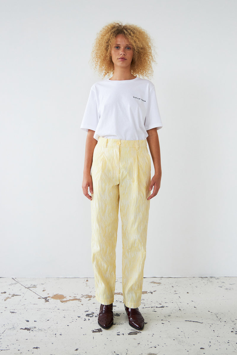 Stella Nova Jacquard wave pants Pants 138 Light Yellow