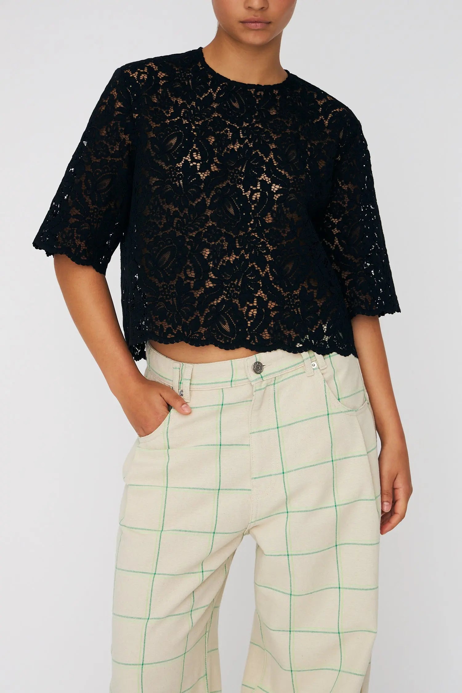 Stella Nova Lace Top Top 999 Black