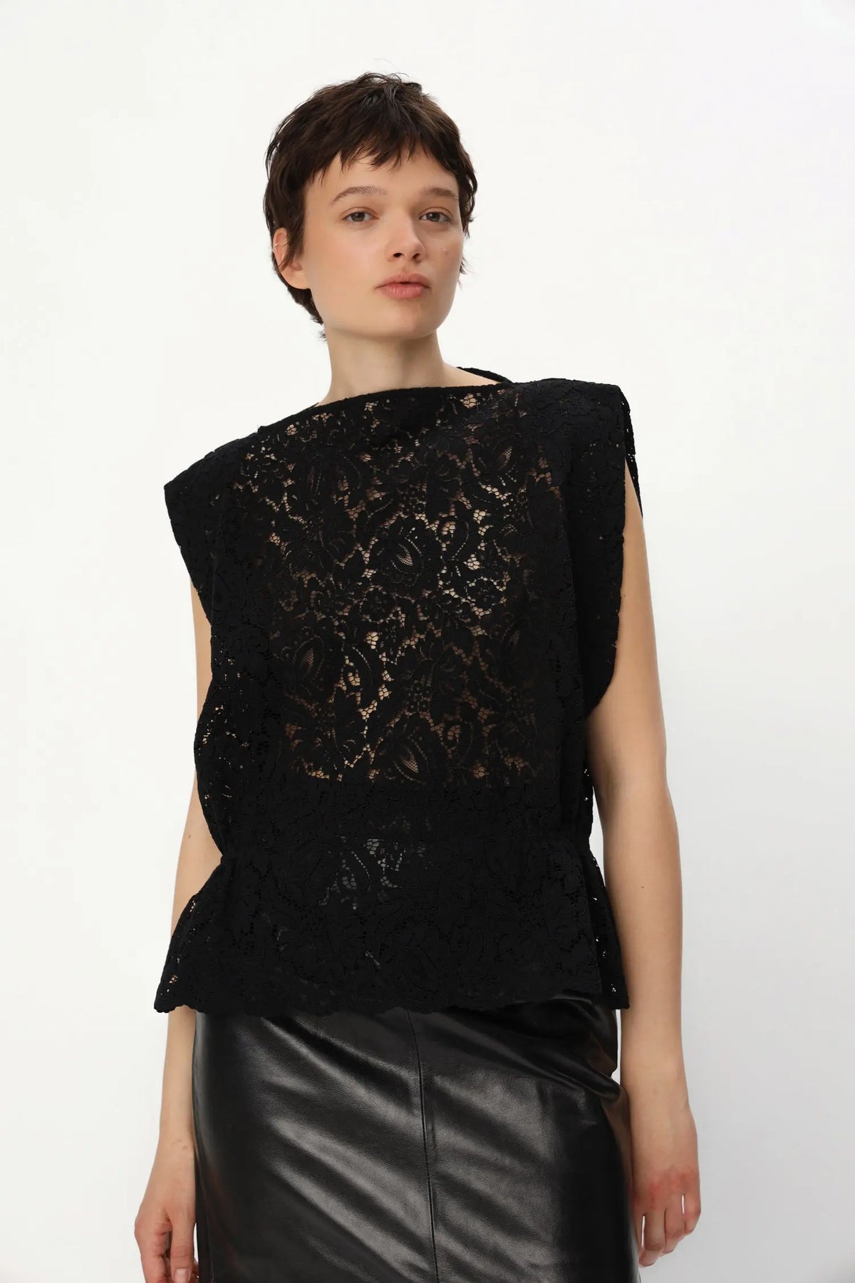 Stella Nova Lace Top Top 999 Black