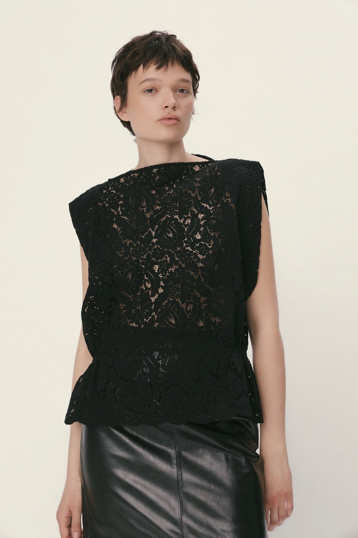 Stella Nova Lace Top Top 999 Black