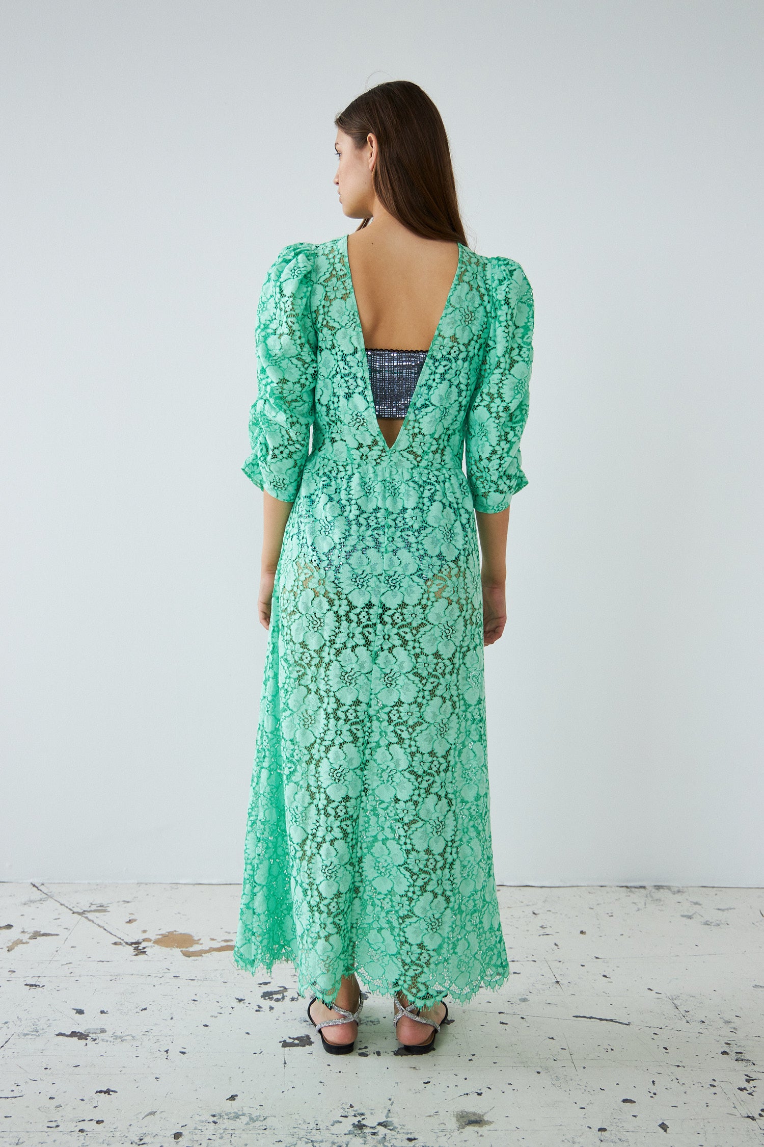 Stella Nova Lace maxi dress Dress 454 Bright Mint