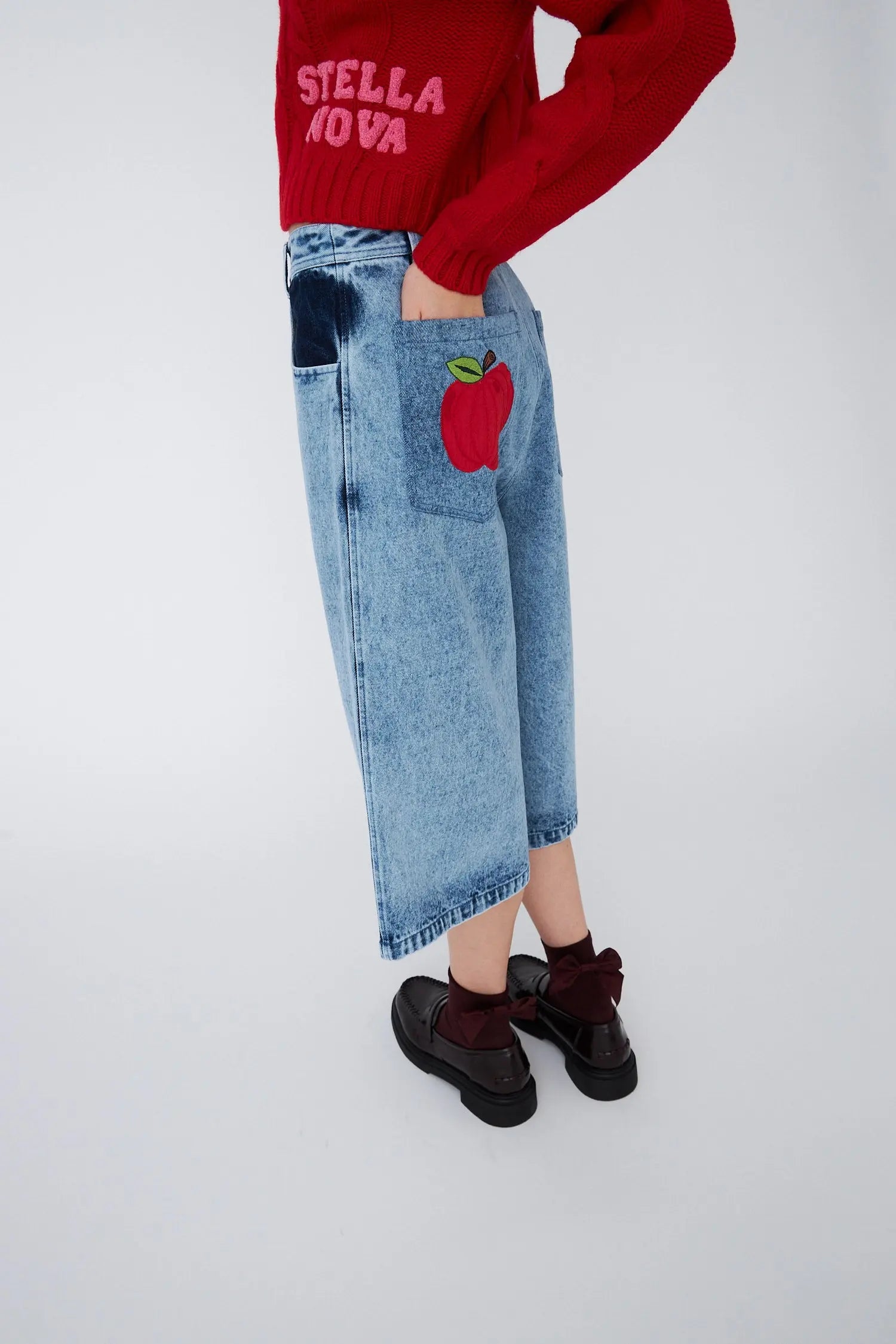 Stella Nova Long Denim Shorts Short Pants 305 Denim Blue