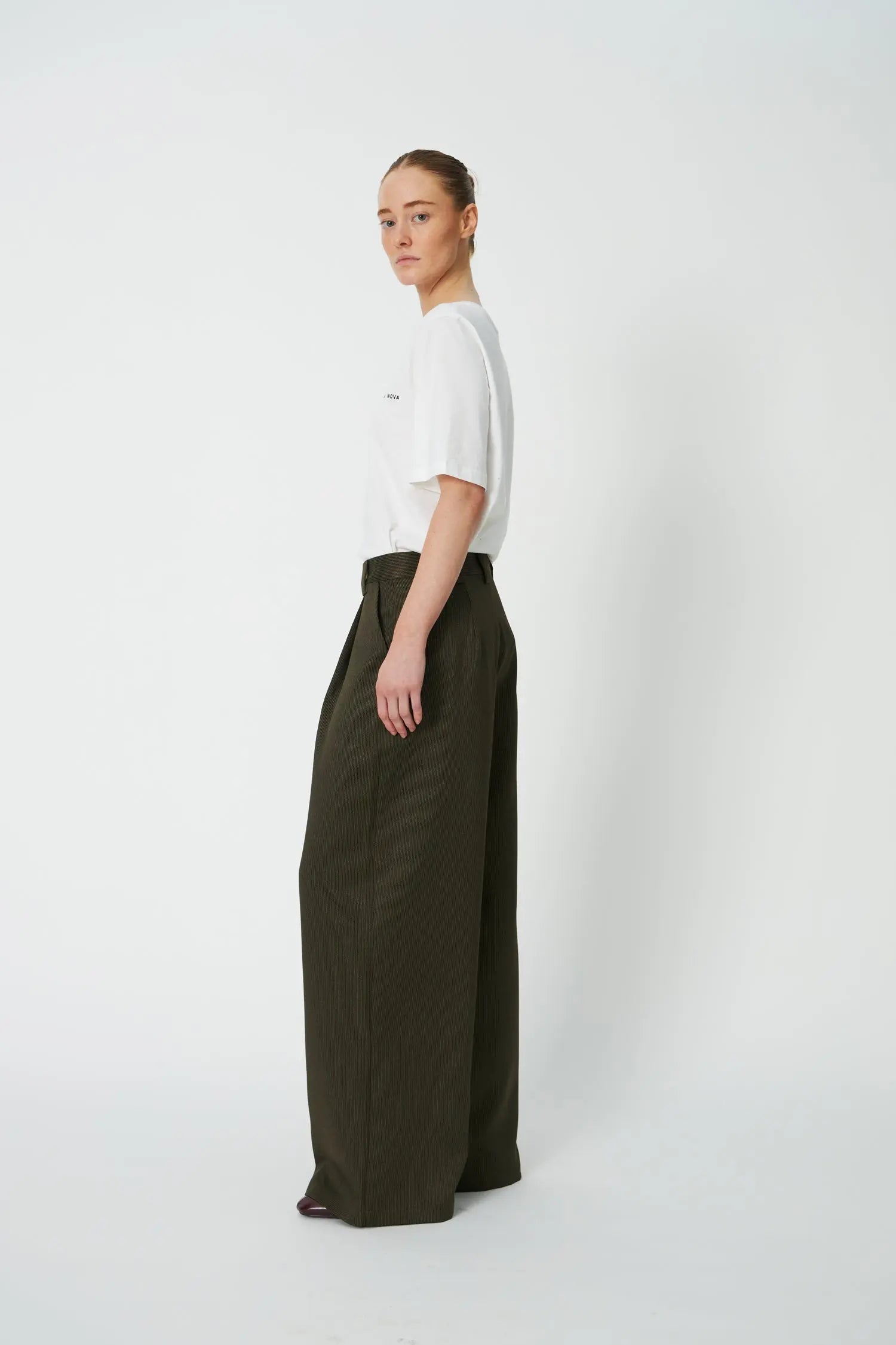 Stella Nova Mid-Waist Loose Suiting Pants Pants 258 Army