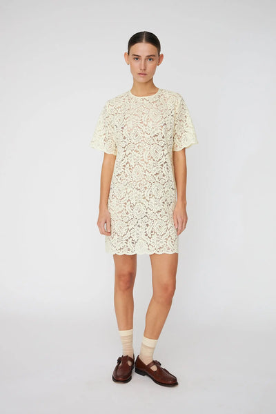Mini Lace Dress - Soft Yellow
