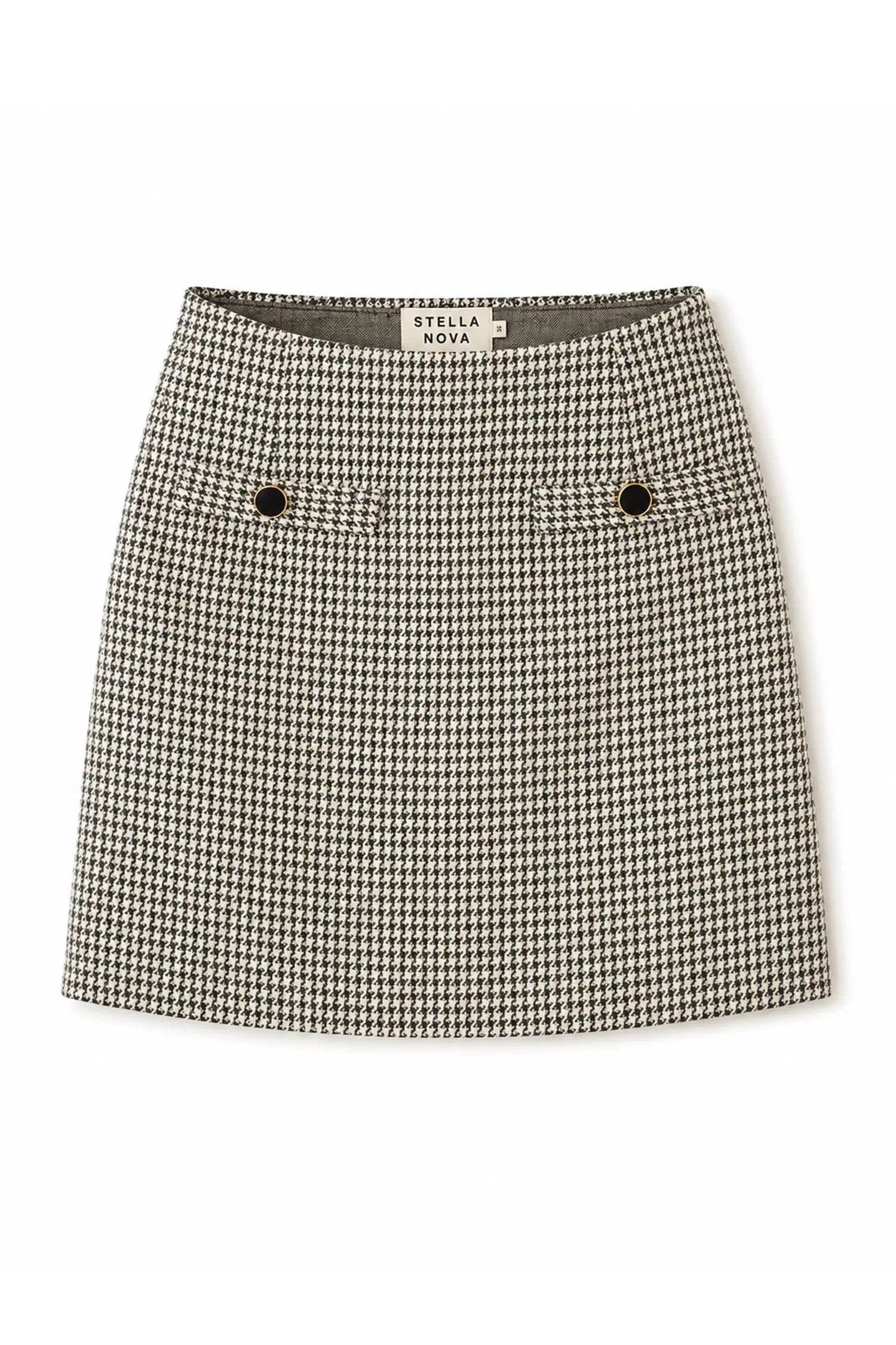 Stella Nova Mini skirt Skirt 093 Beige/Black Checks