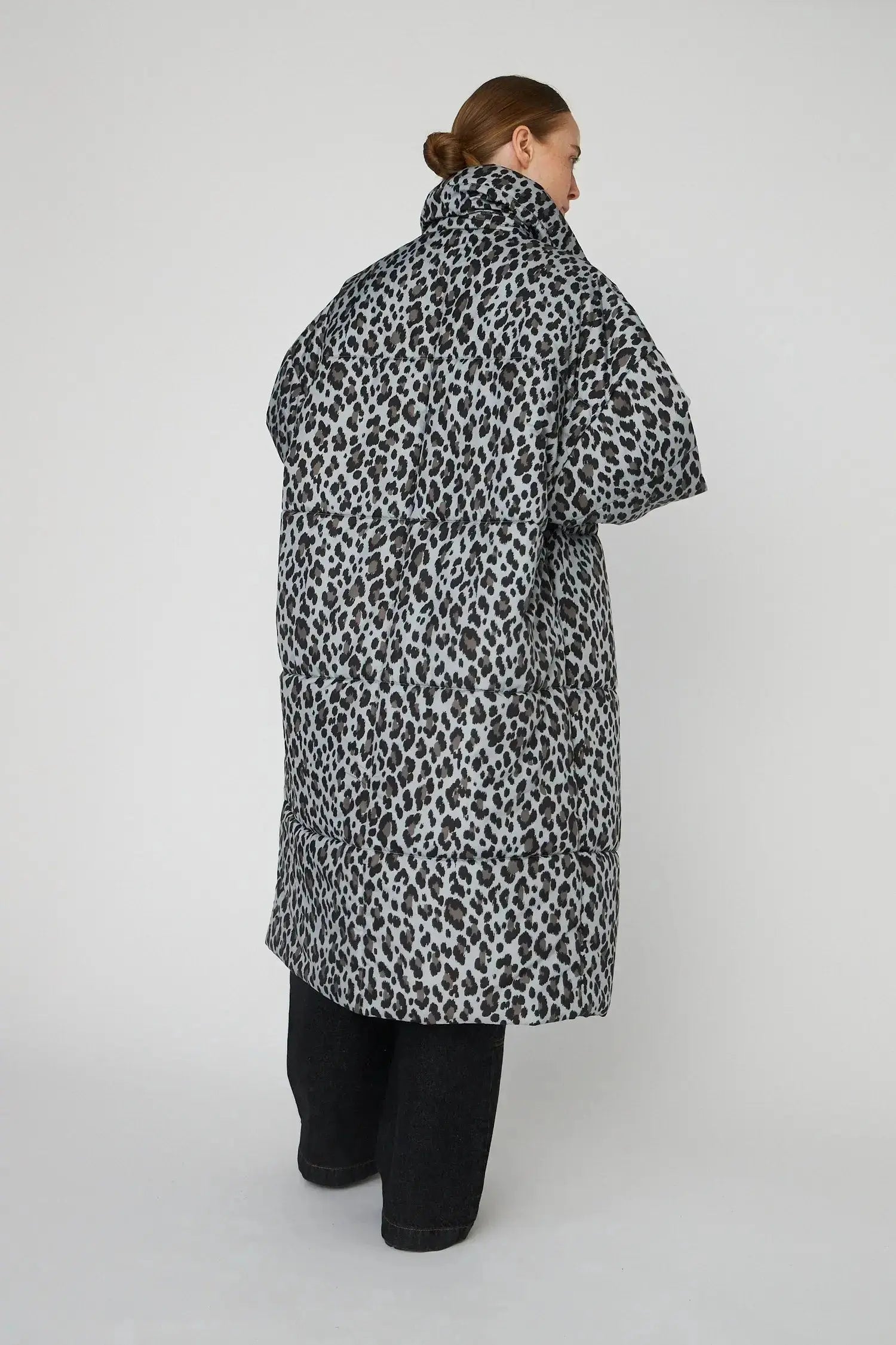 Oversized padded Coat - Leopard