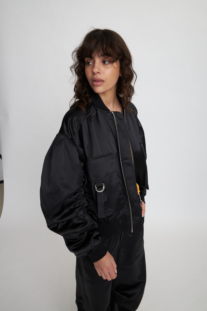 Stella Nova Oversized bomber jacket Jacket 999 Black