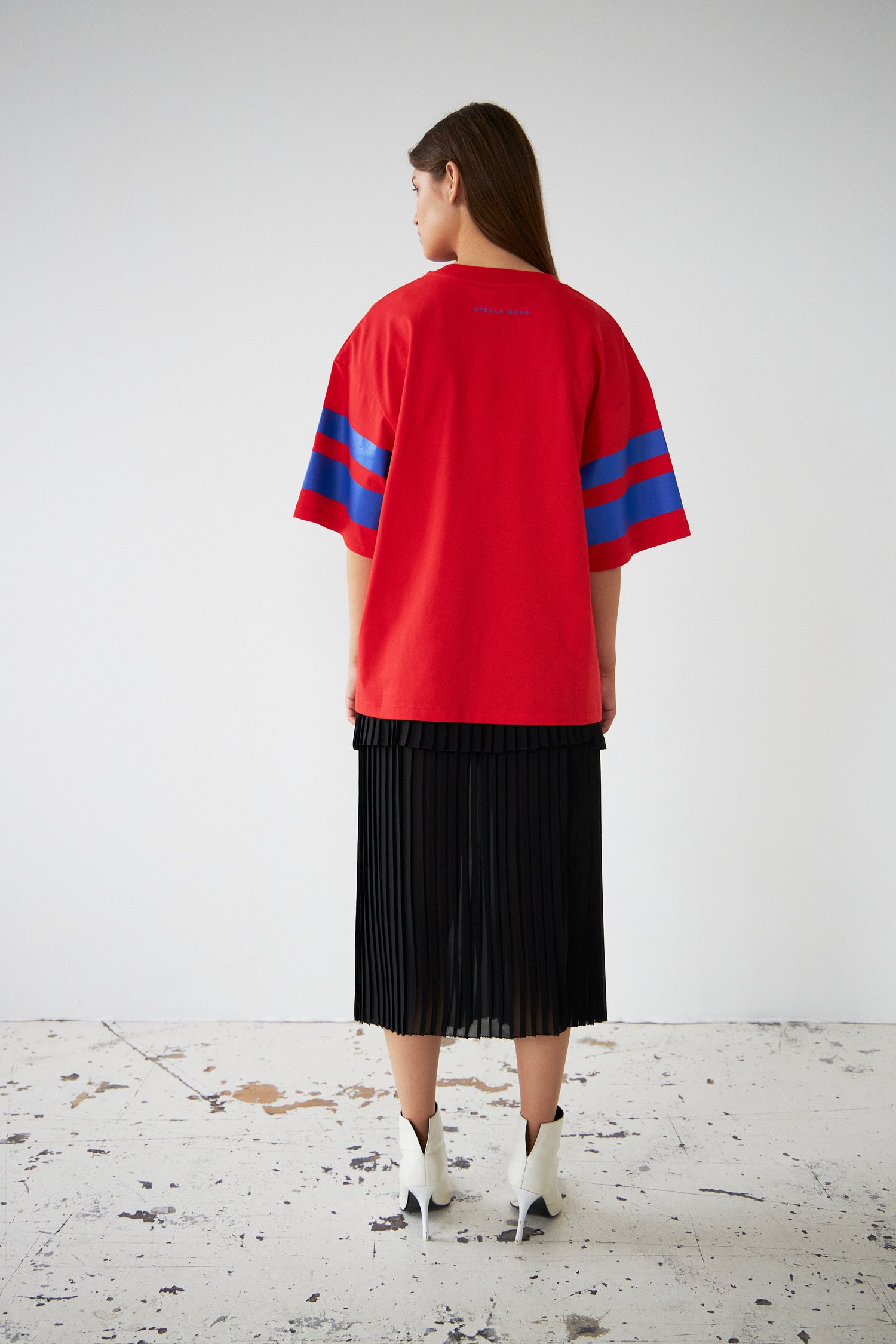 Stella Nova Oversized cotton T-shirt T-shirt 472 Chocking Red