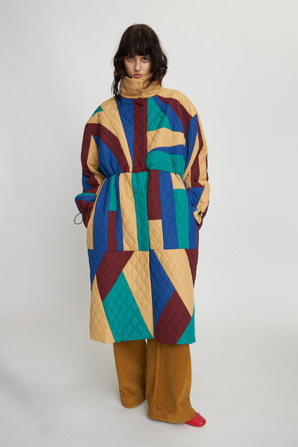 Stella Nova Patchwork coat Coat 530 Multicolour