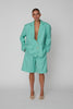 Pin Striped Blazer - Bright Mint