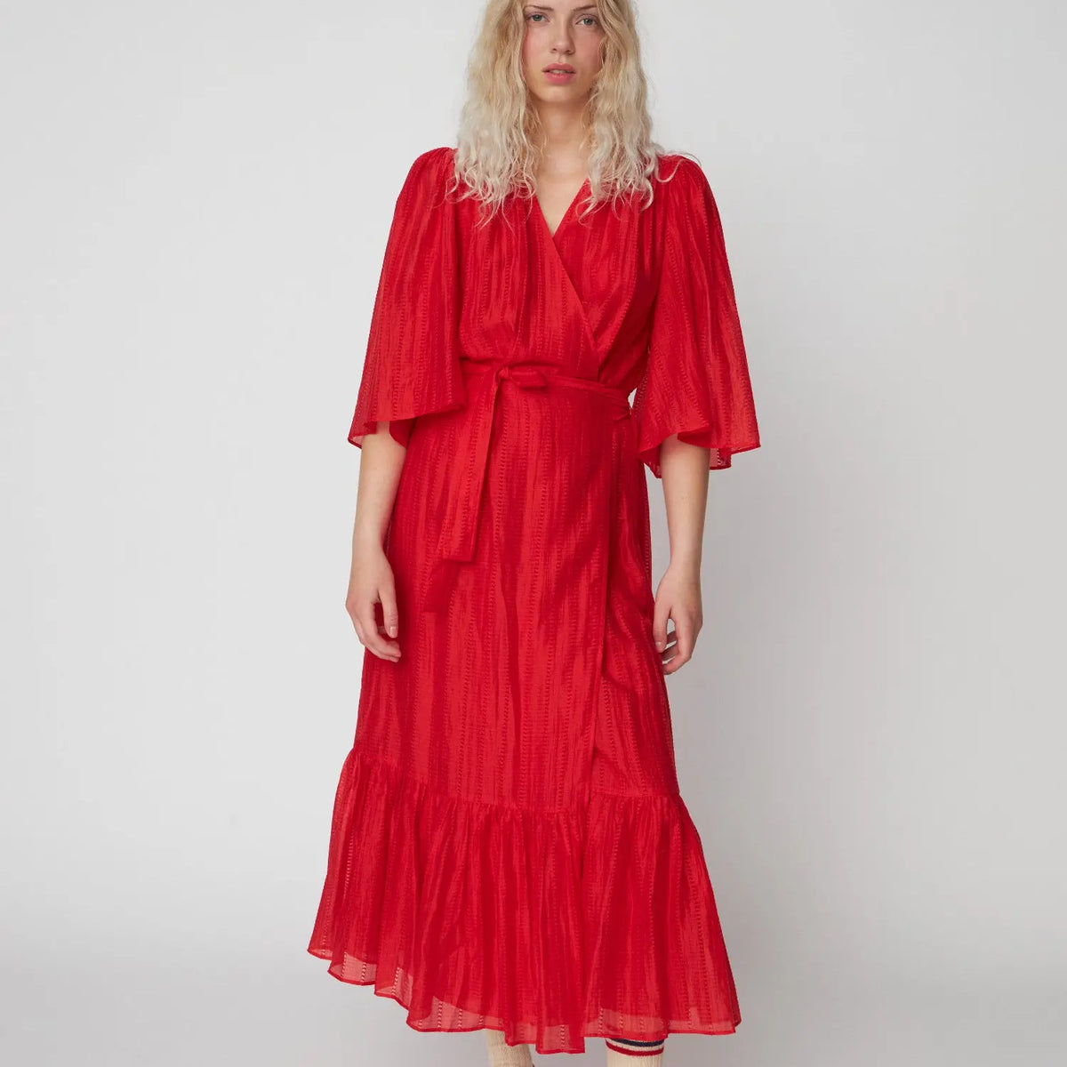 Pointelle Wrap Dress