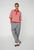 Polopullover - Red/ Creme Stripes