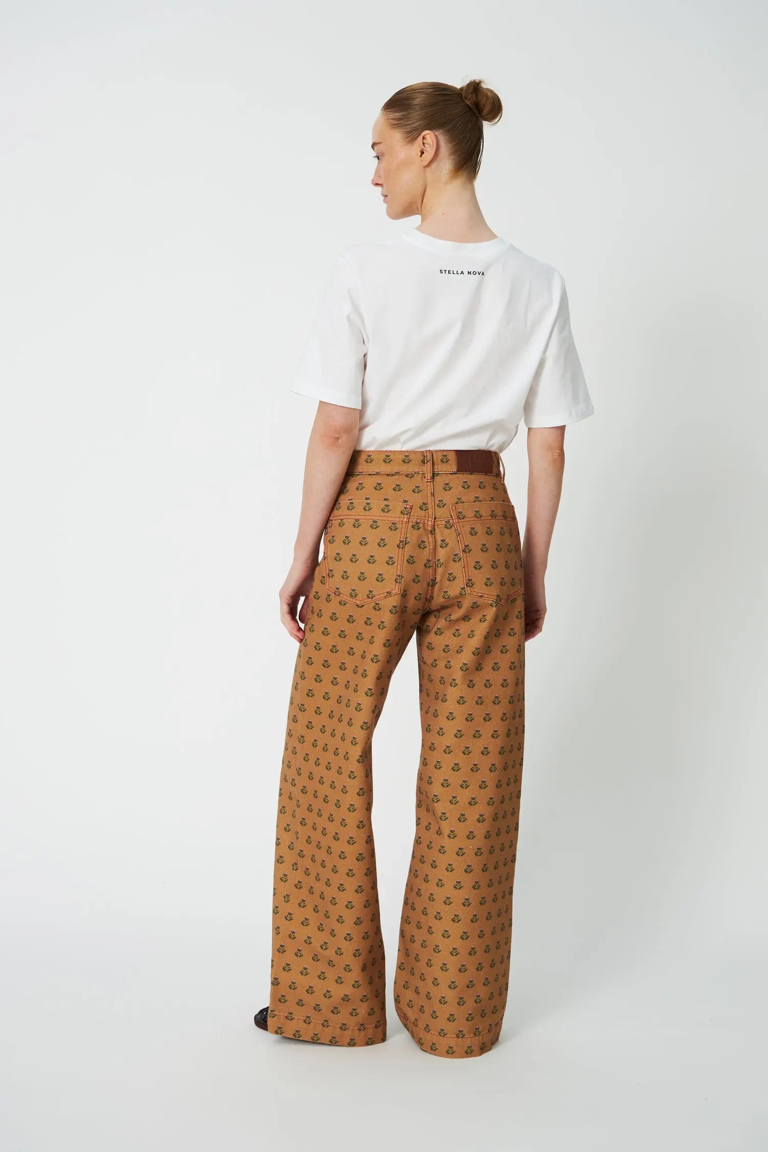 Stella Nova Printed Canvas Pants Pants 167 Simple Flowers