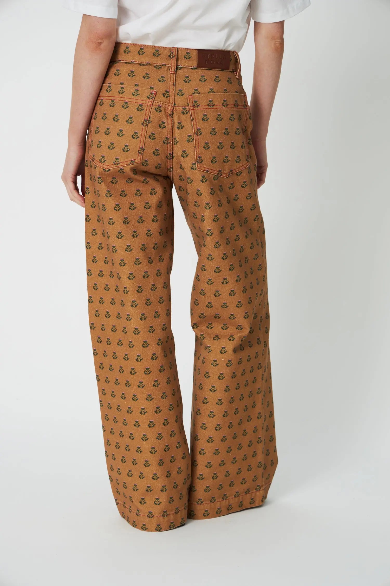 Stella Nova Printed Canvas Pants Pants 167 Simple Flowers
