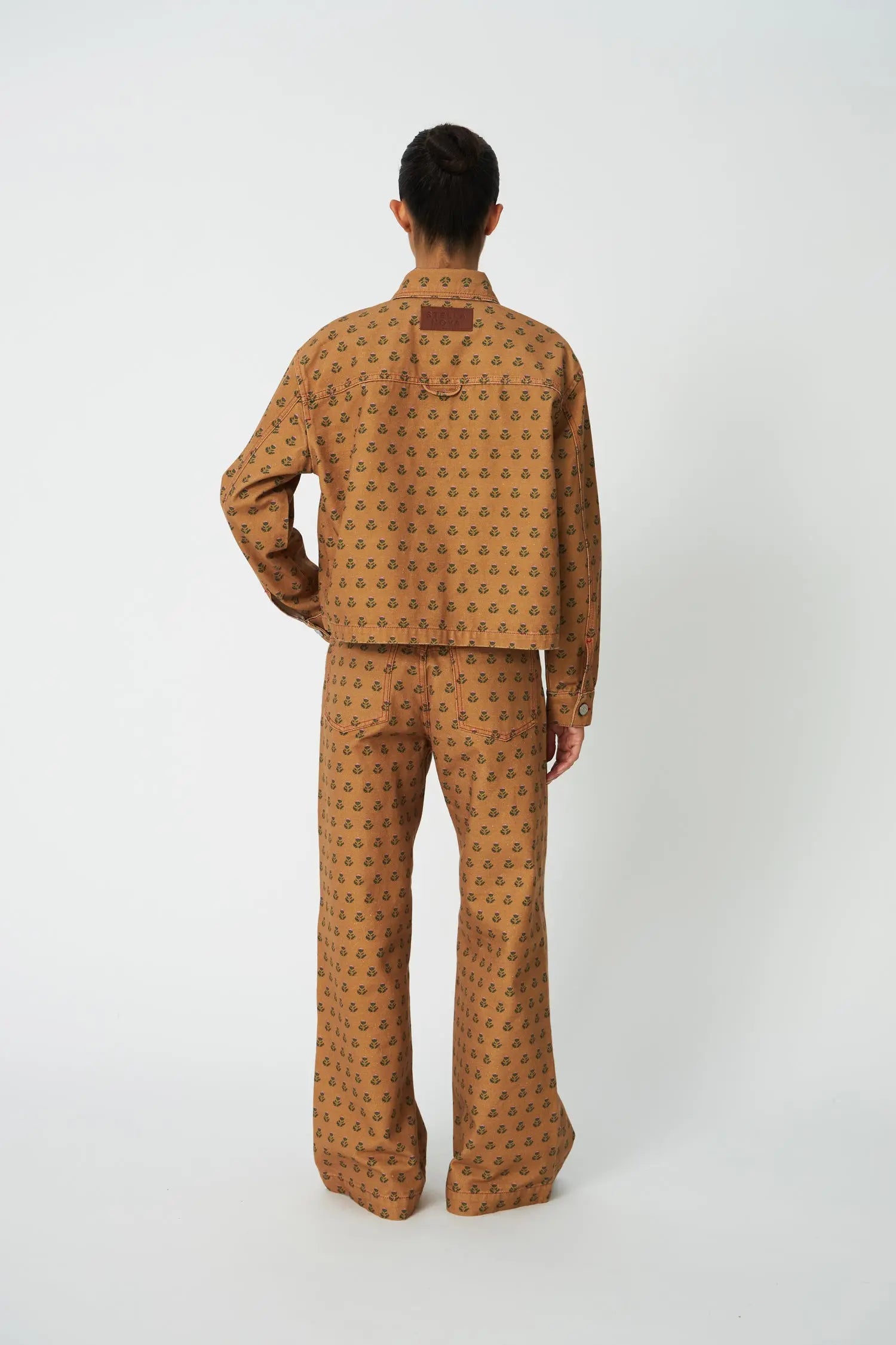 Stella Nova Printed Canvas Shirt Shirt 167 Simple Flowers