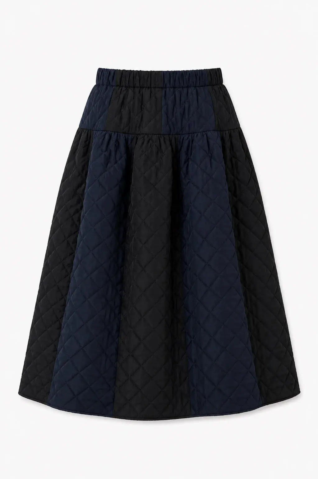 Stella Nova Quilted midi Skirt Skirt 609 Dark Striped