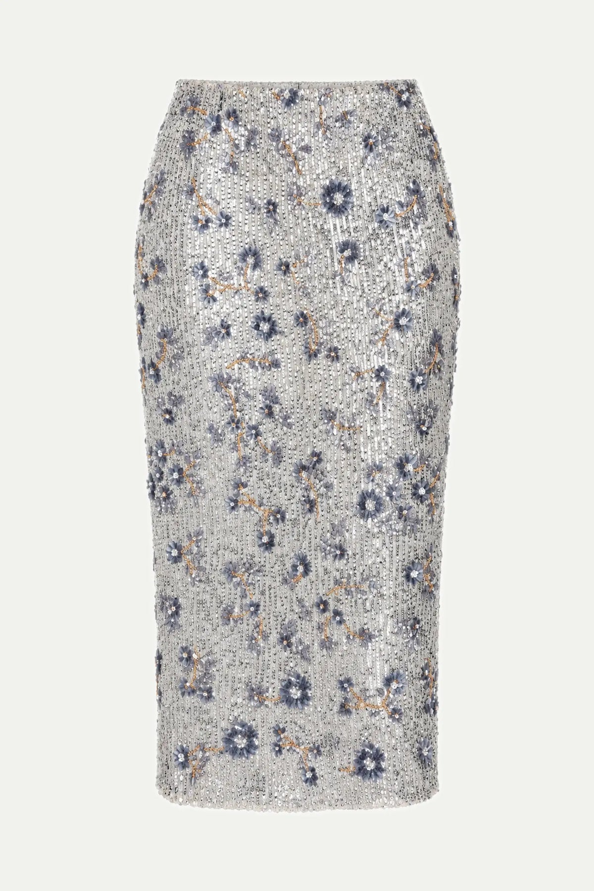Stella Nova Sequins Flower Skirt Skirt 914 Pearl Silver