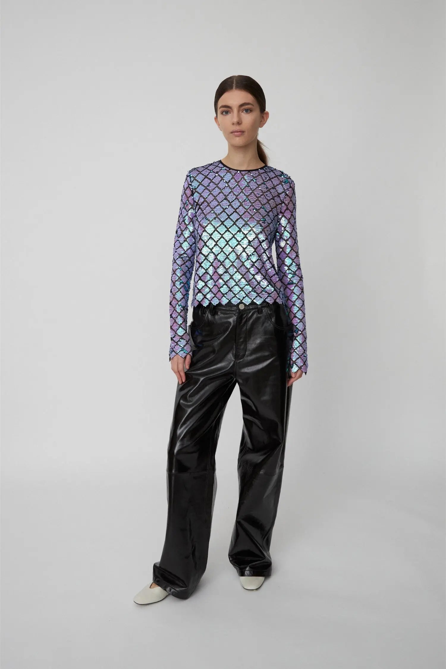 Sequins blouse - Seductive Purple