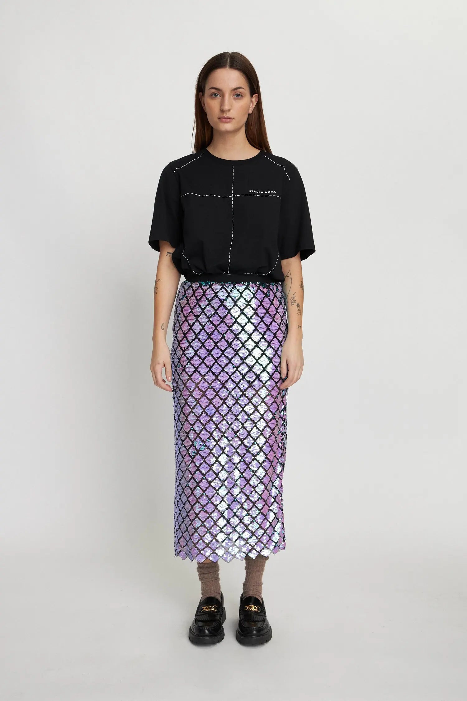 Sequins skirt - Seductive Purple