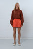 Shiny casual shorts - Orange Red