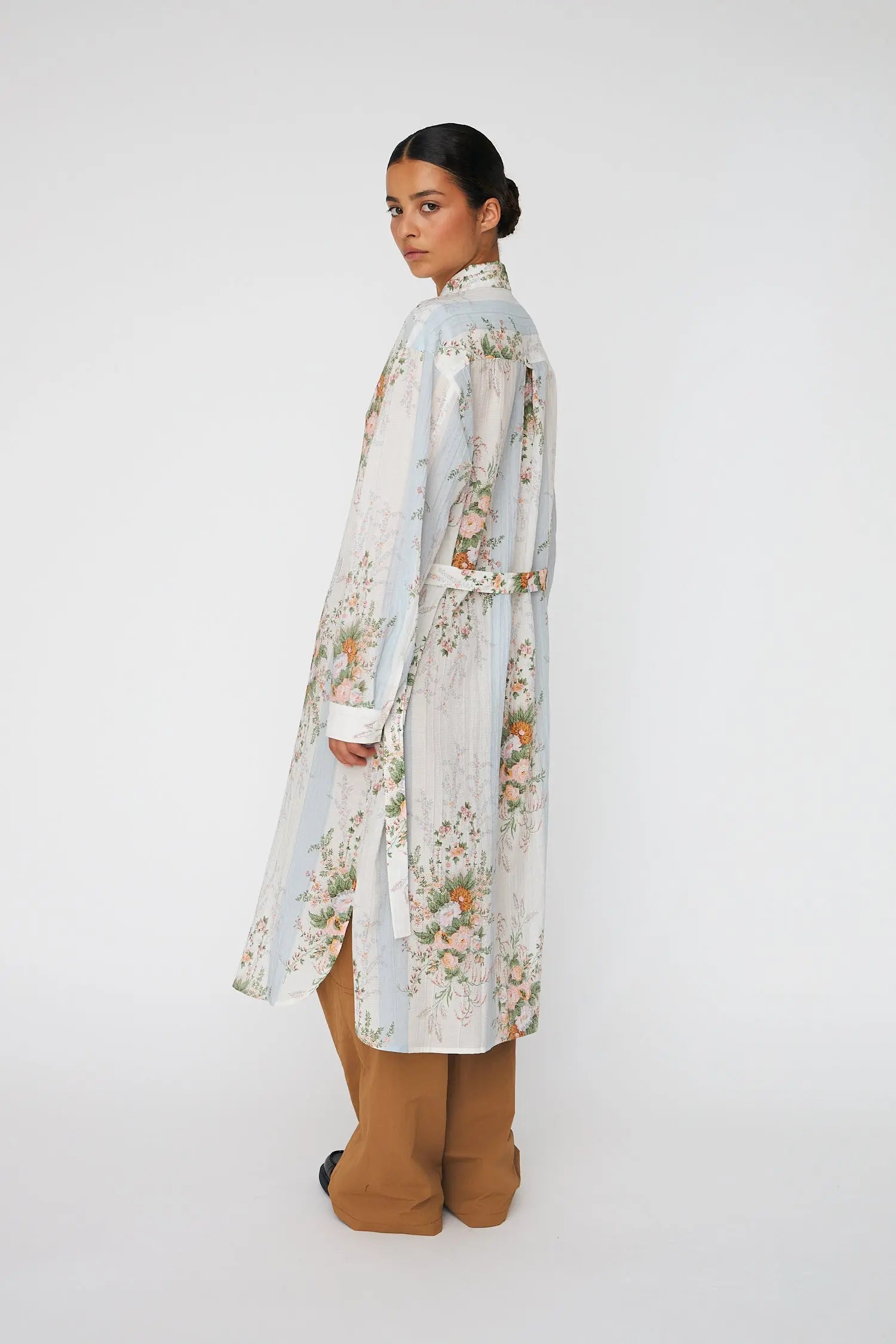 Stella Nova Shirt Dress Dress 462 Creme Multicolour Flowers