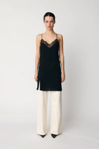 Silk slip dress - Black