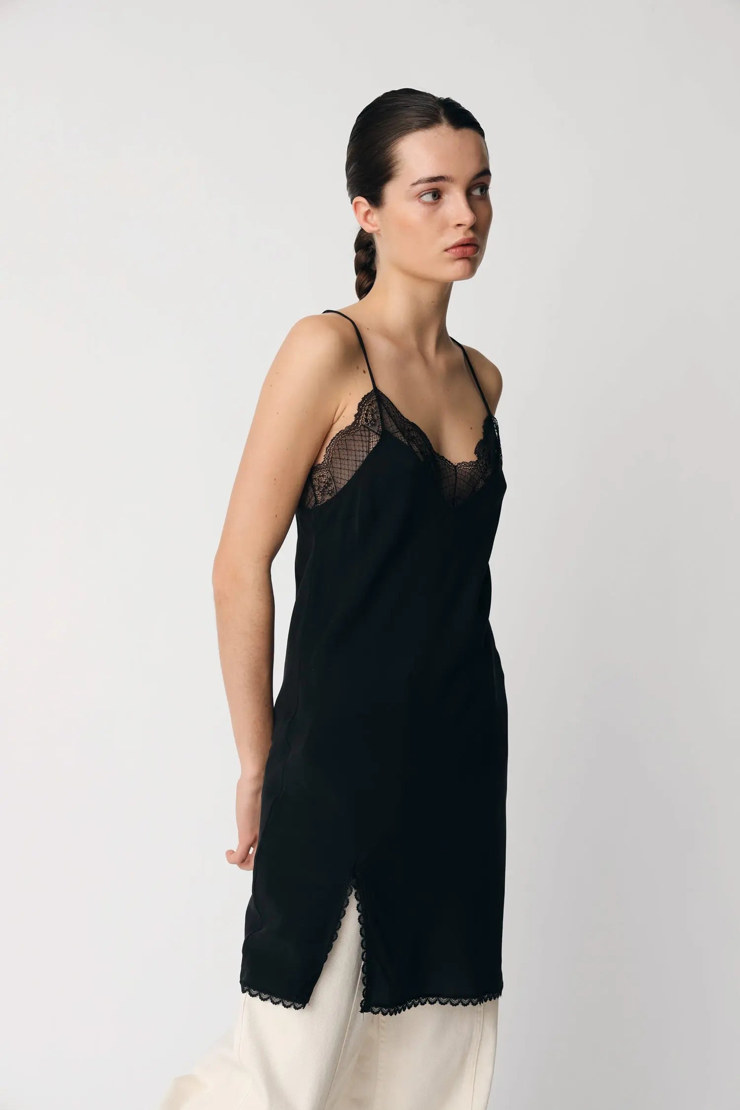 Stella Nova Silk slip dress Slip Dress 999 Black