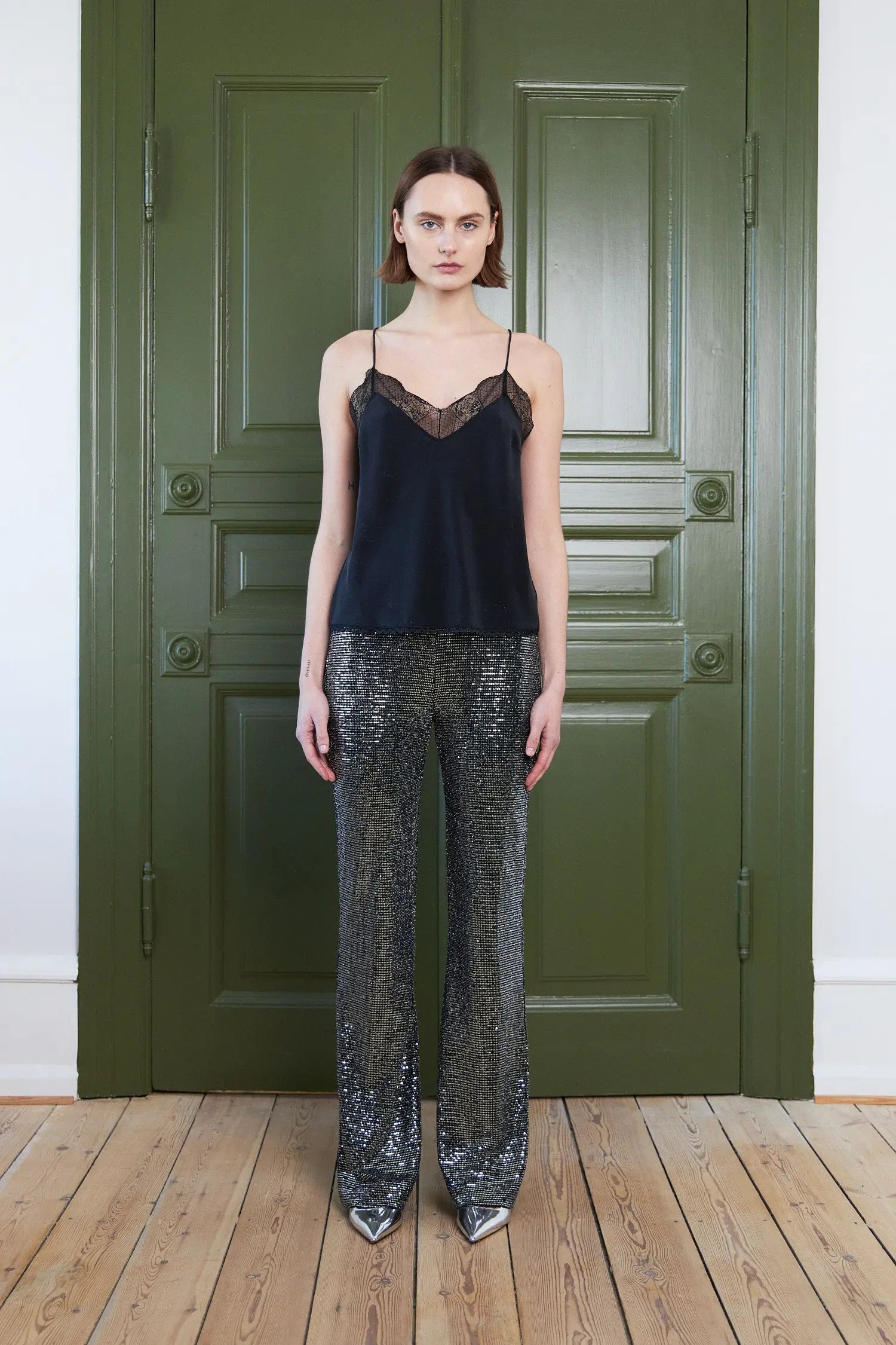 Stella Nova Silk slip top Slip Top 999 Black