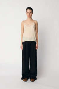 Silk Slip Top - Creme