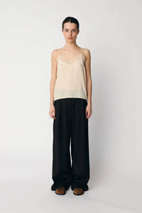 Silk slip top - Creme