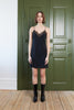 Silk slip dress - Black