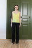 Silk slip top - Pale Lime Yellow