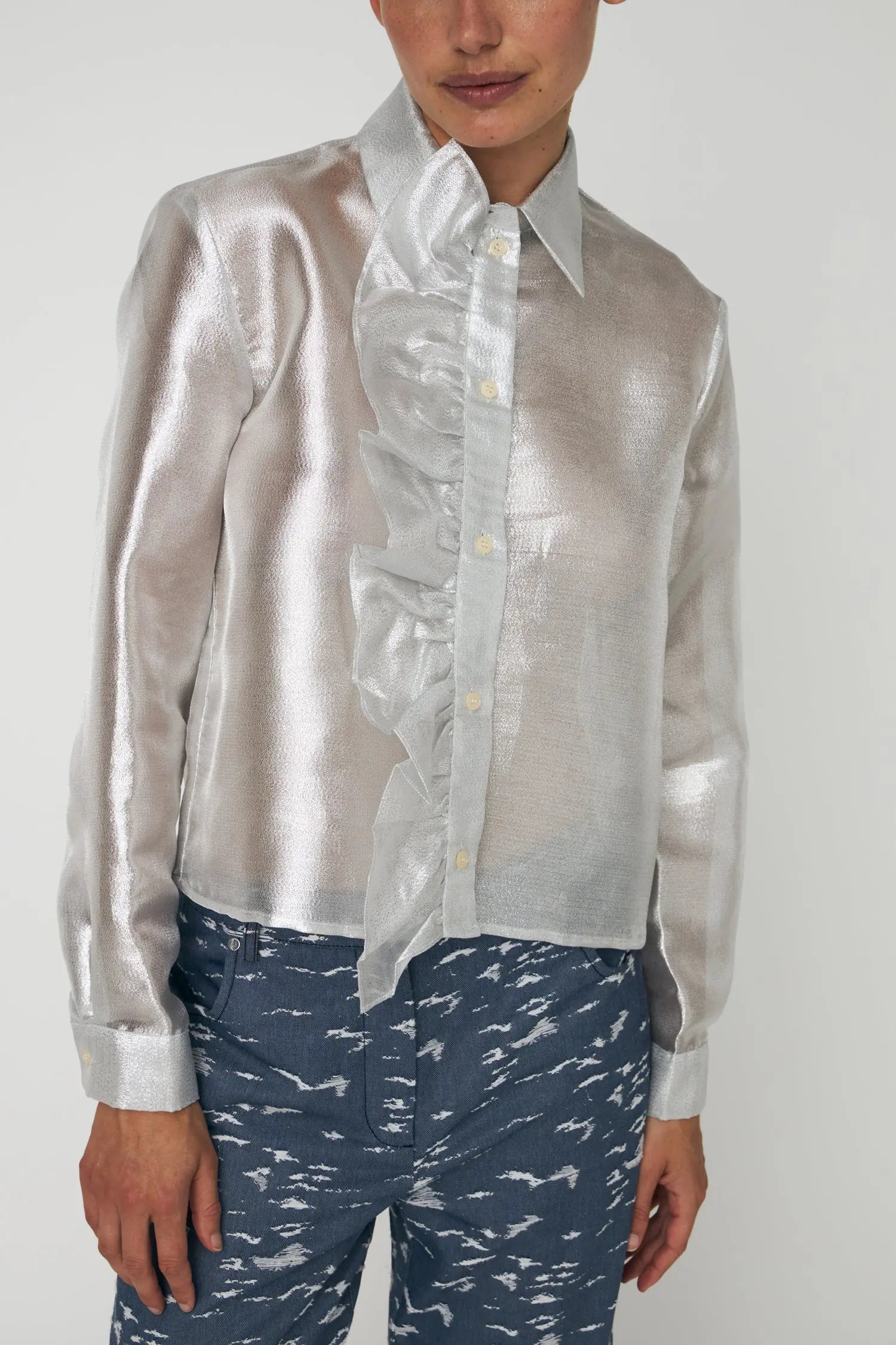 Stella Nova Silver Crisp Shirt Shirt 914 Pearl Silver