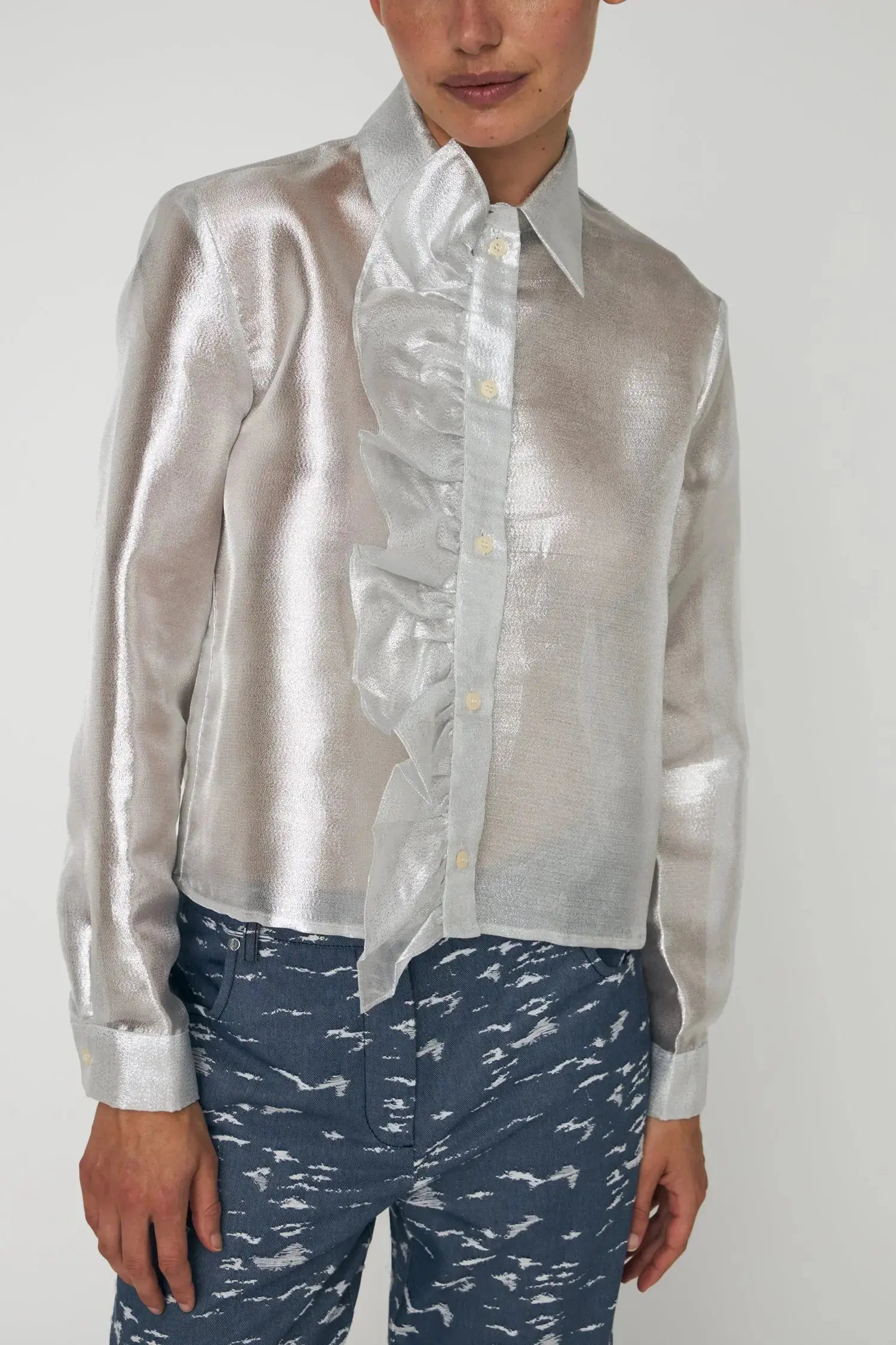 Stella Nova Silver Crisp Shirt Shirt 914 Pearl Silver