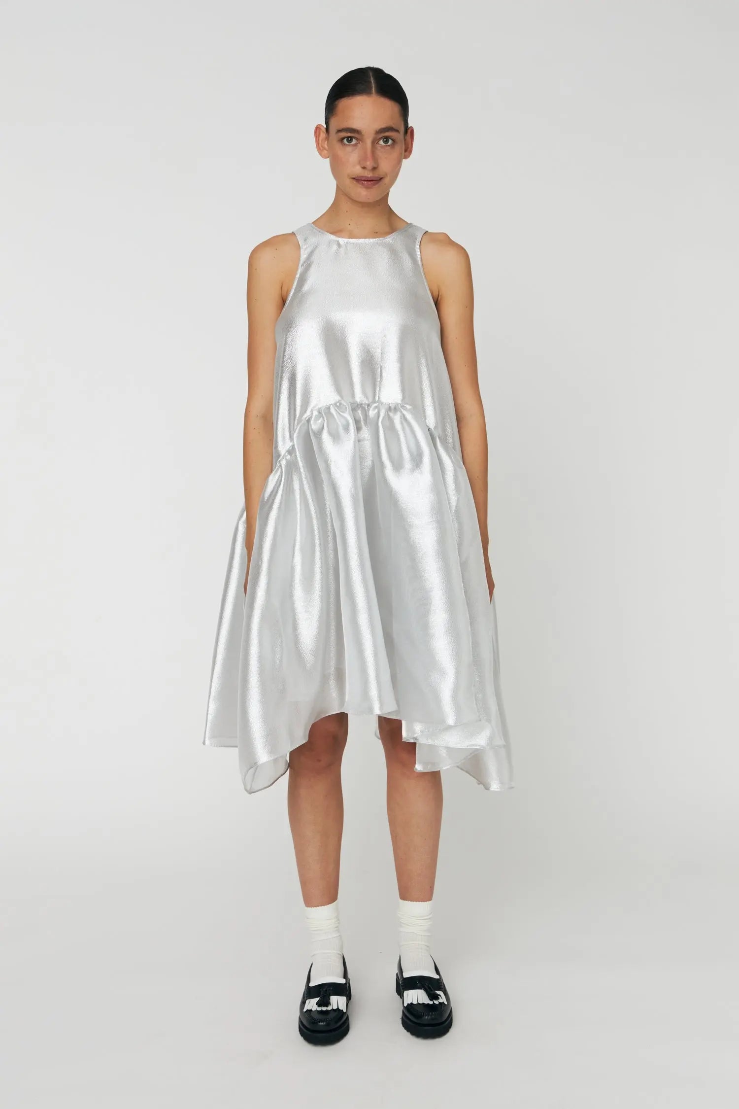 Stella Nova Silver Midi Dress Dress 914 Pearl Silver