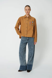 Small Embroidery Shirt - Khaki