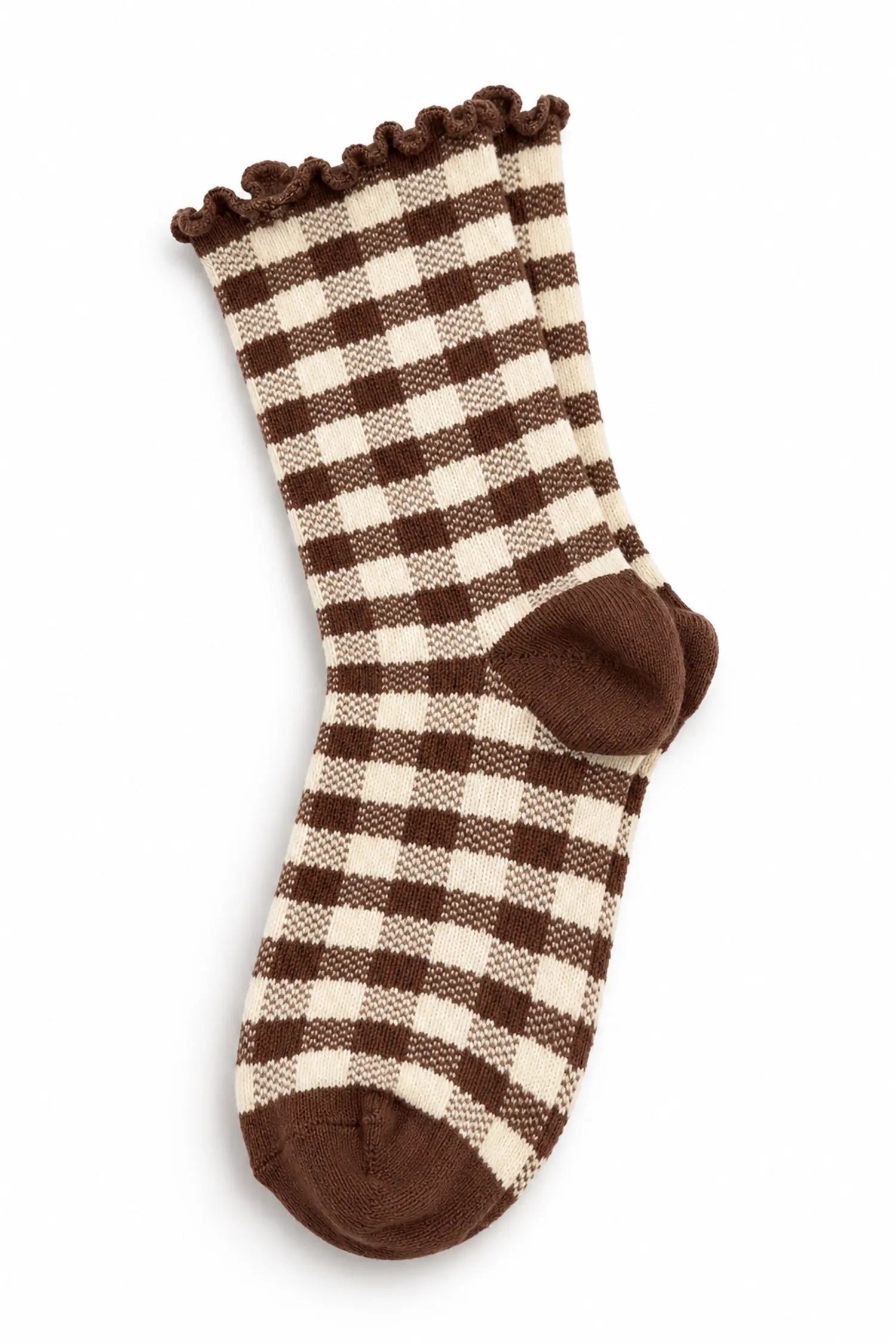 Stella Nova Sock Check Socks 104 Latte Checks