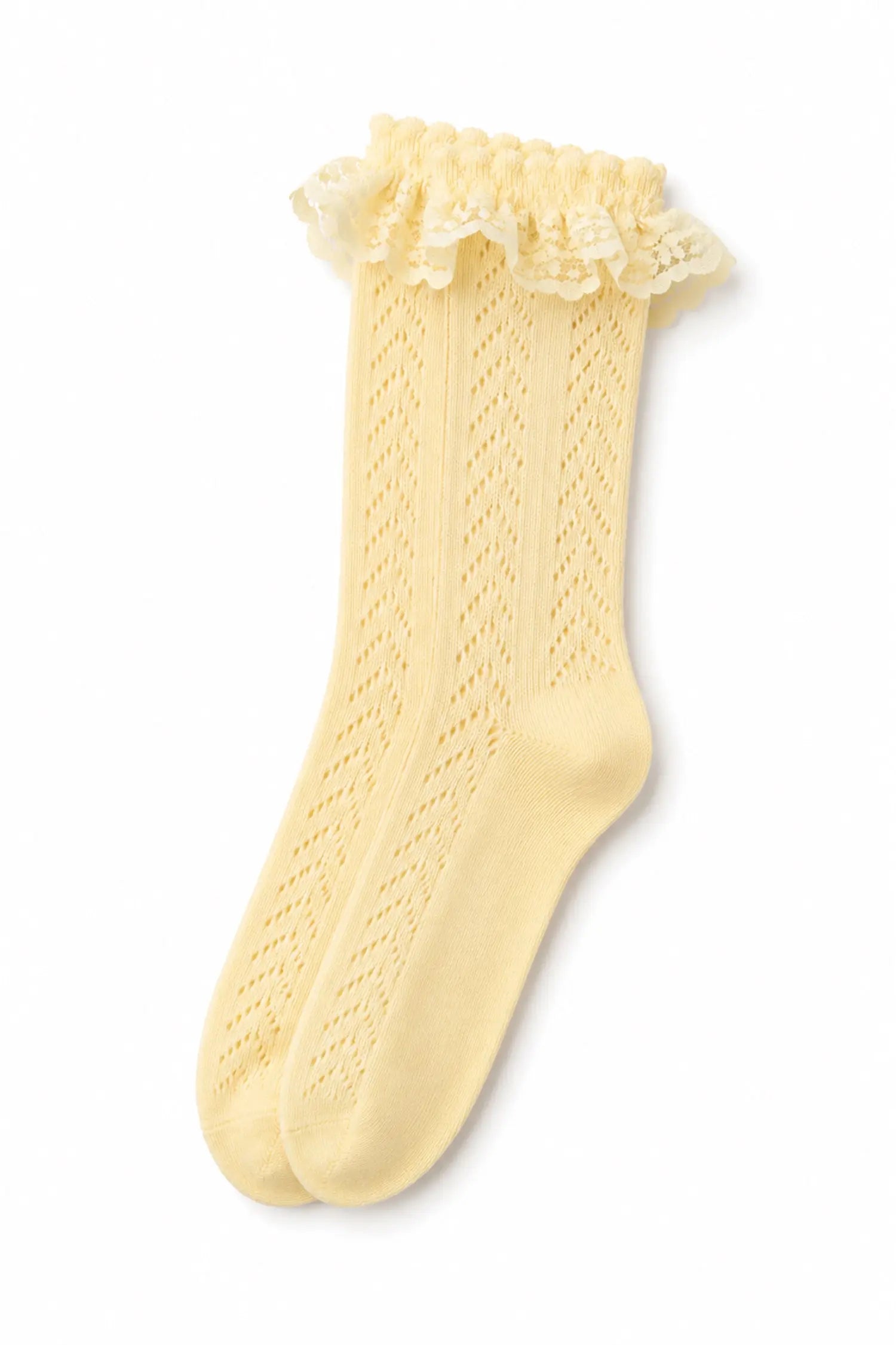 Stella Nova Sock Pointelle Socks 133 Soft Yellow