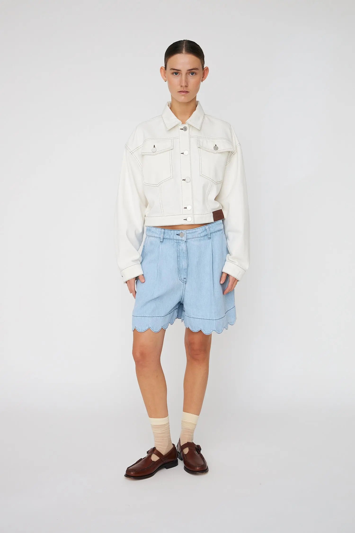 Stella Nova Soft Demin Shorts Short Pants 302 Light Blue