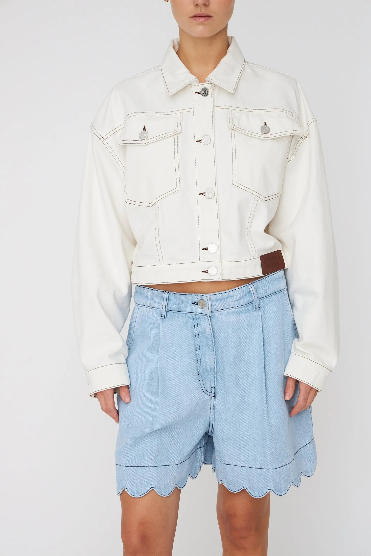 Stella Nova Soft Demin Shorts Short Pants 302 Light Blue