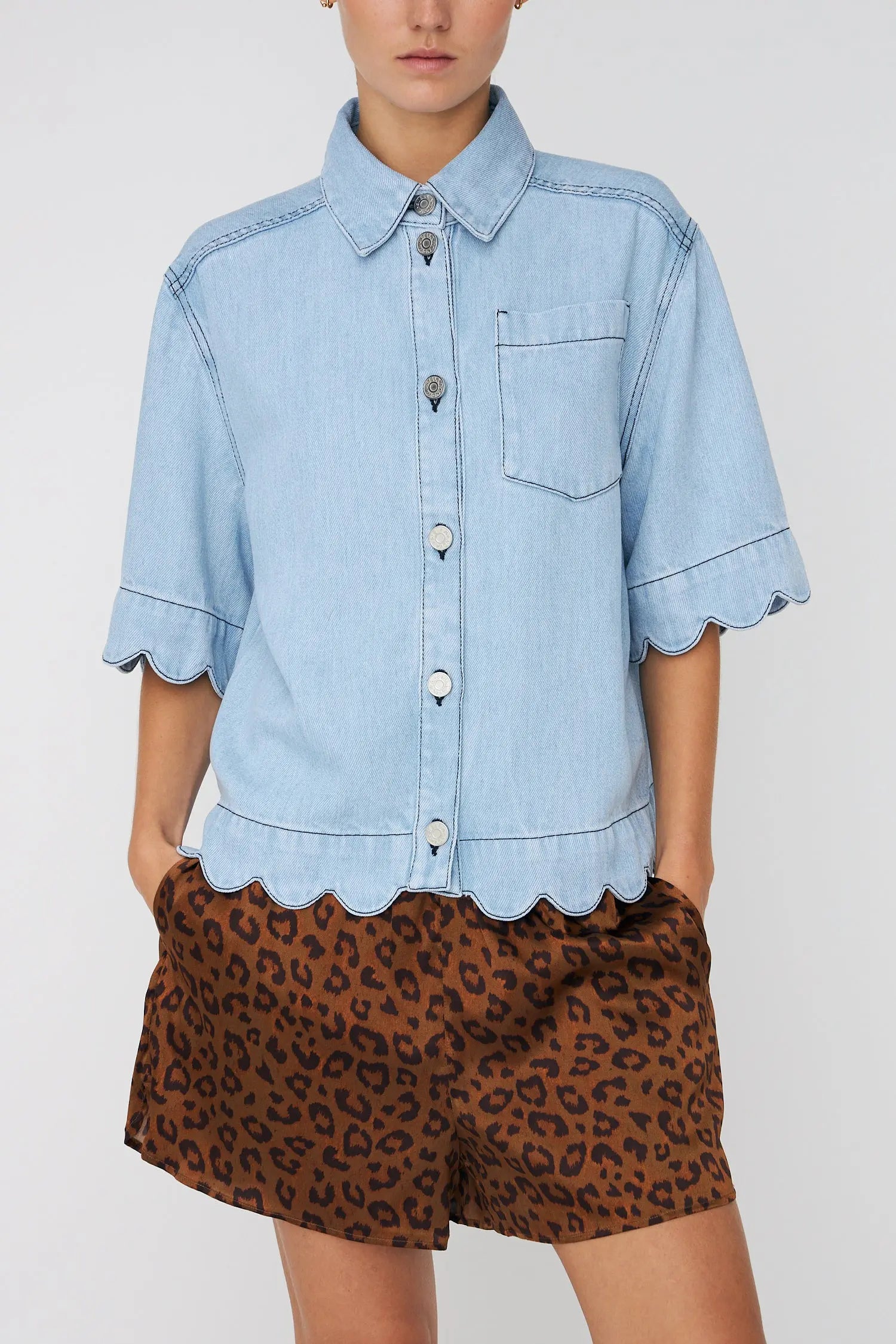 Stella Nova Soft Denim Shirt Shirt 302 Light Blue