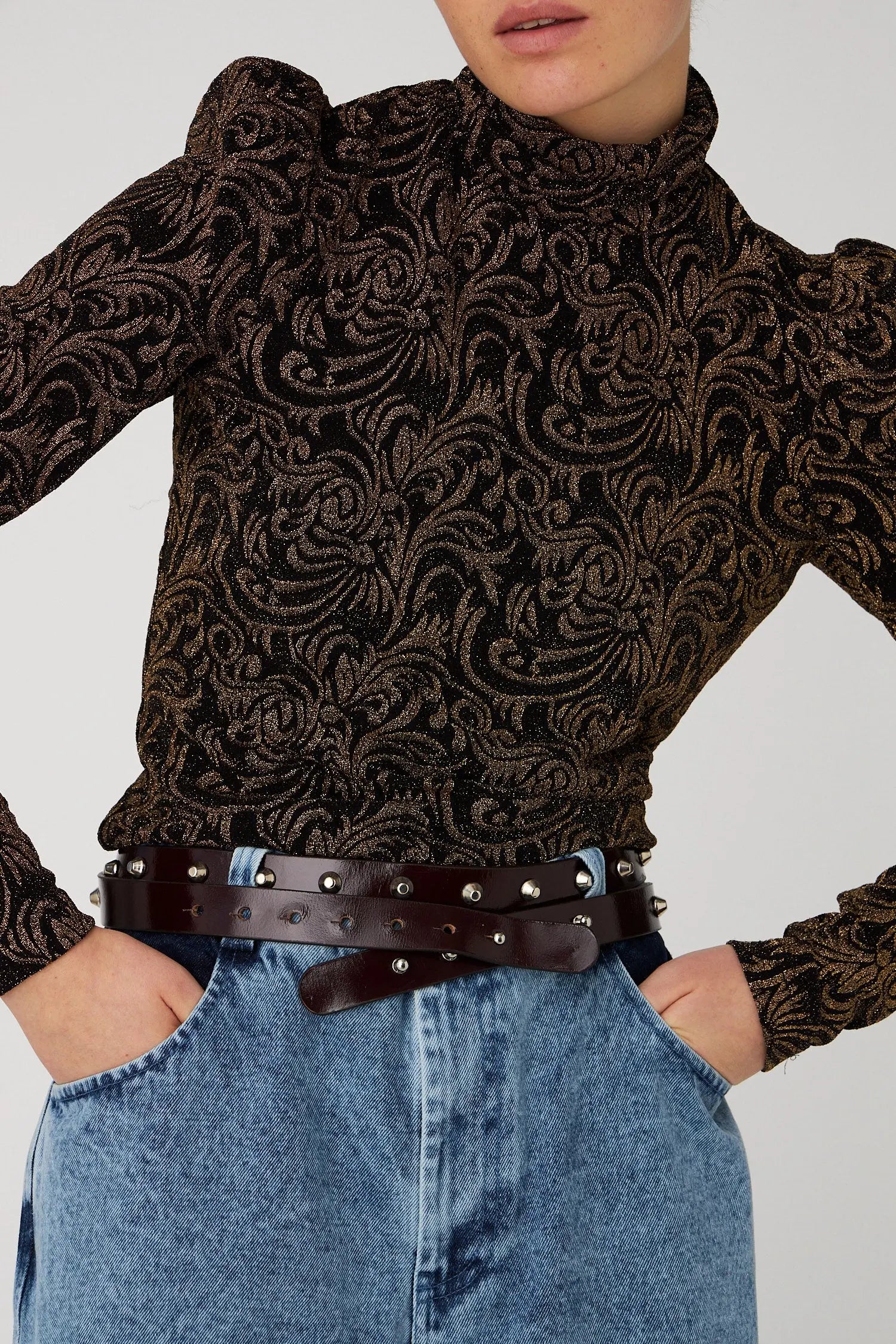 Stella Nova Sparkling Jersey Blouse Blouse 999 Black