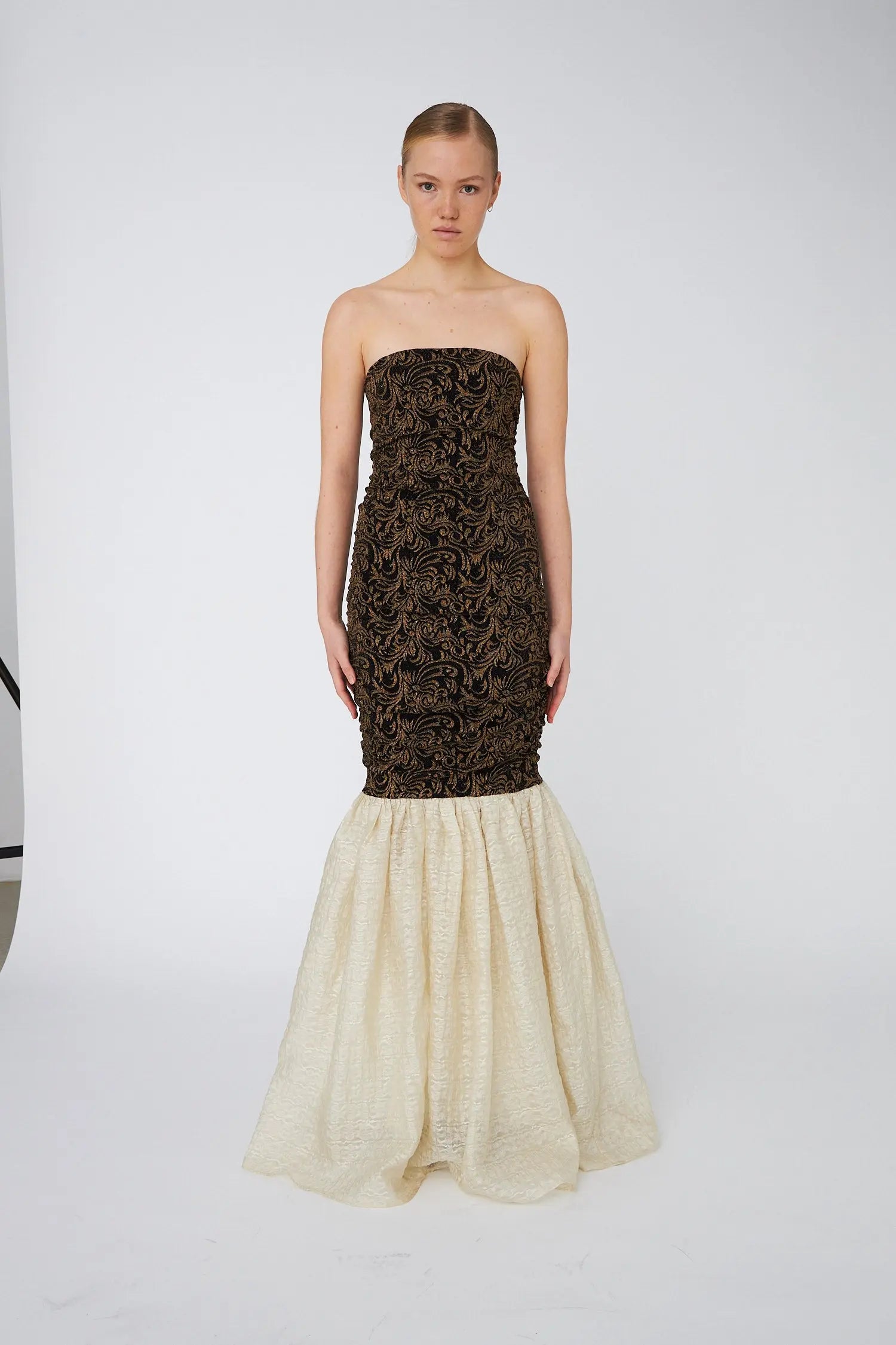 Strapless Jersey Maxi Dress
