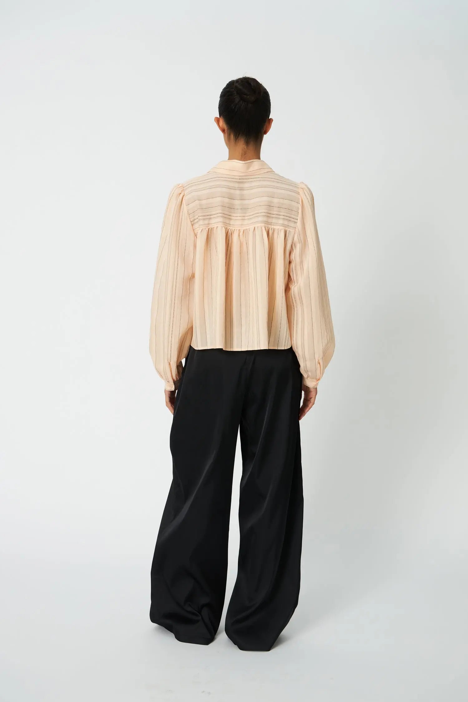 Stella Nova Striped Blouse Blouse 484 Peach Beige