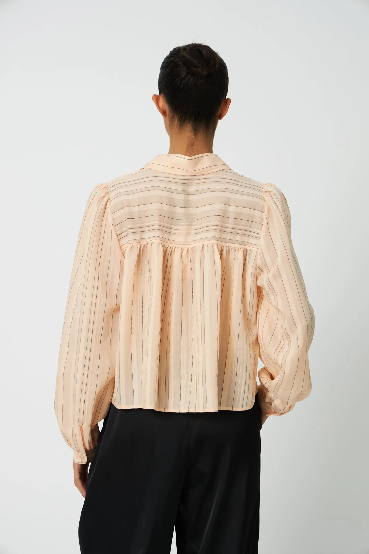 Stella Nova Striped Blouse Blouse 484 Peach Beige