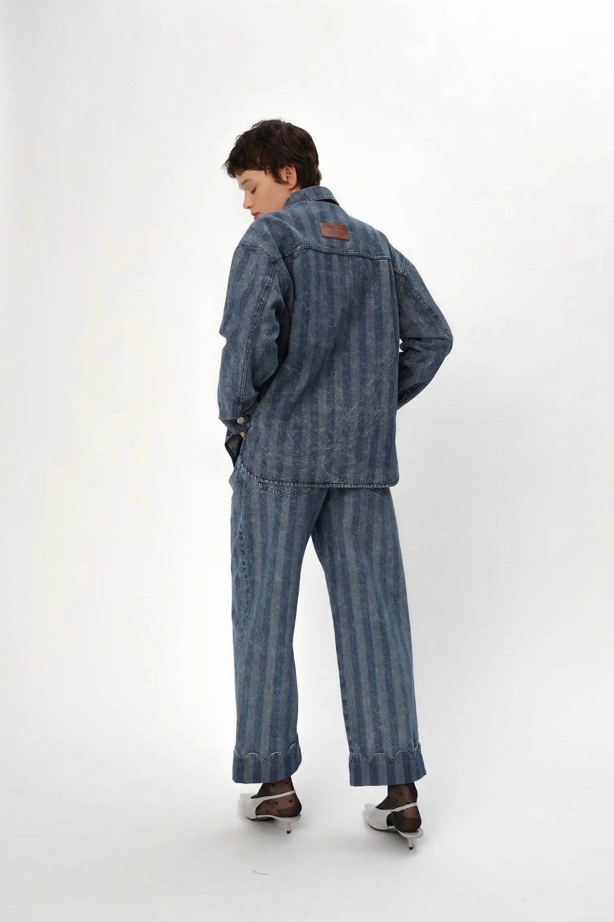 Stella Nova Striped Washed Oversized Shirt Shirt 239 Soft Stripes