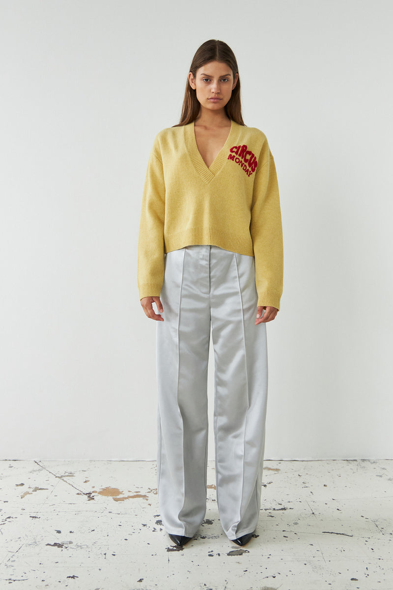 Stella Nova Sweater with circus embroidery Sweater 102 Spring Yellow