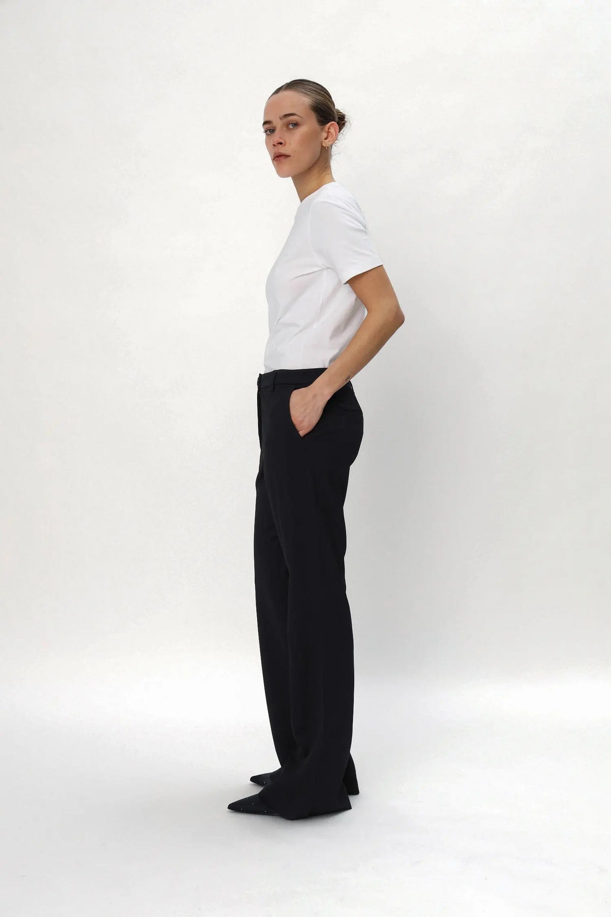 Stella Nova Tuxedo Flared Pants Pants 999 Black