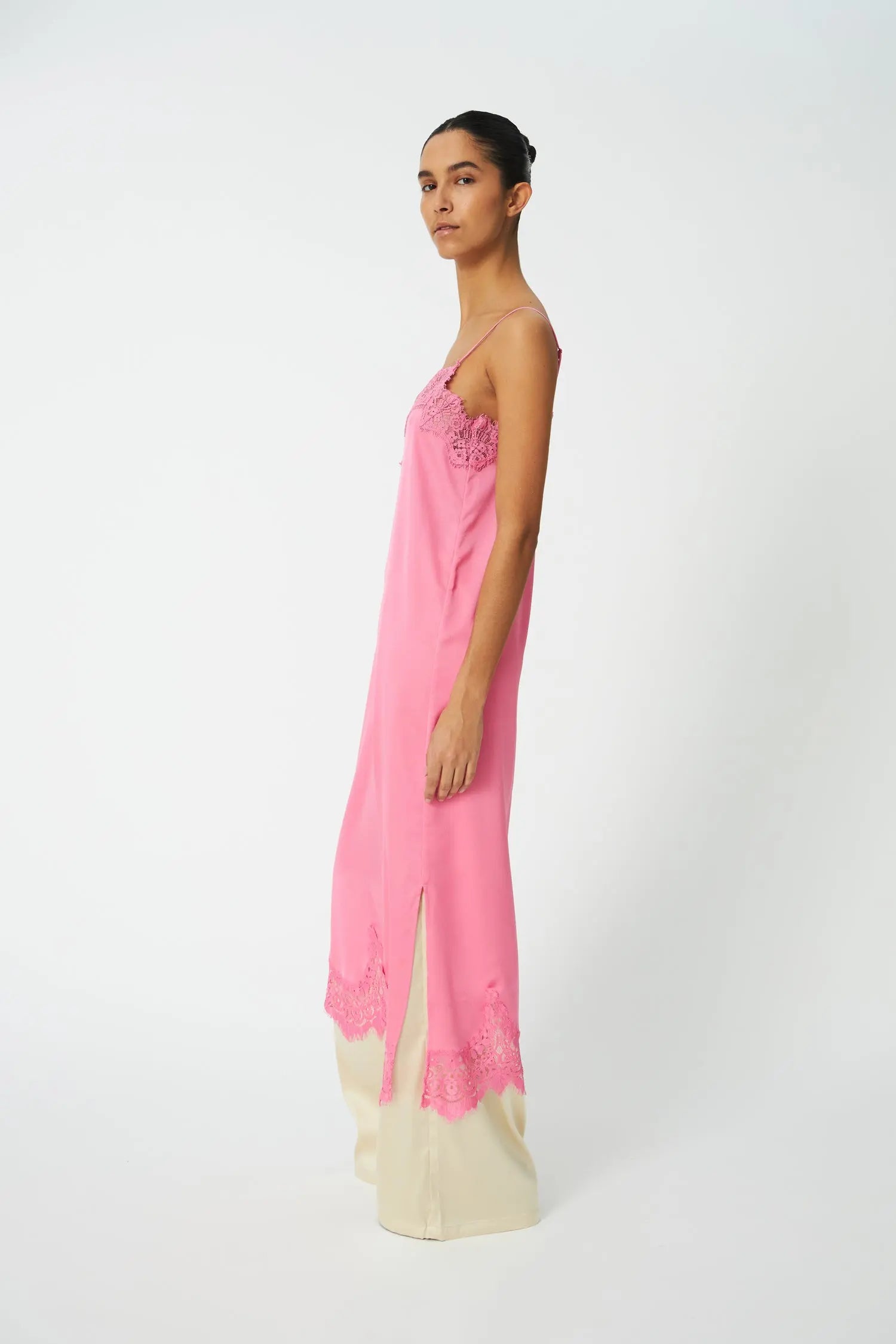 Stella Nova Underlayer Lace Dress Dress 567 Amazing Pink