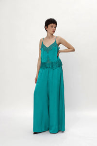 Underlayer Lace Top - Emerald